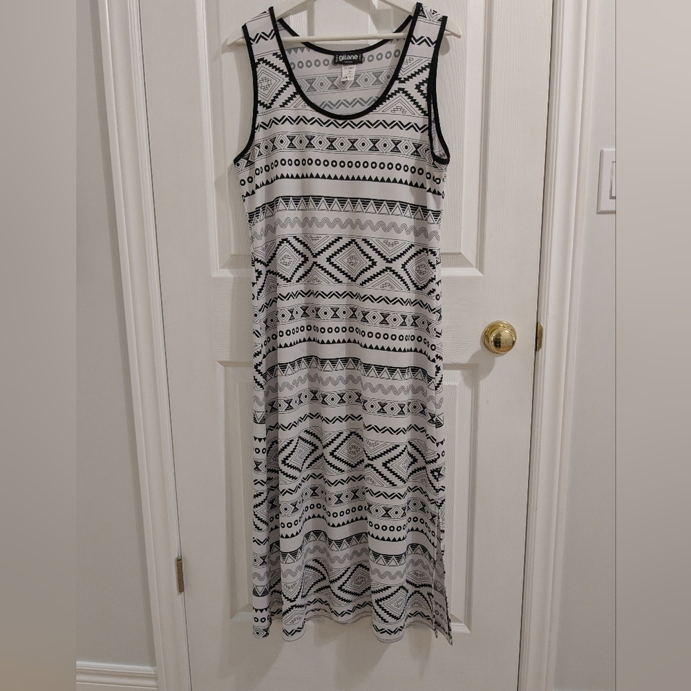 🇨🇦Gitane - Easy Comfort Geometric Maxi Dress.